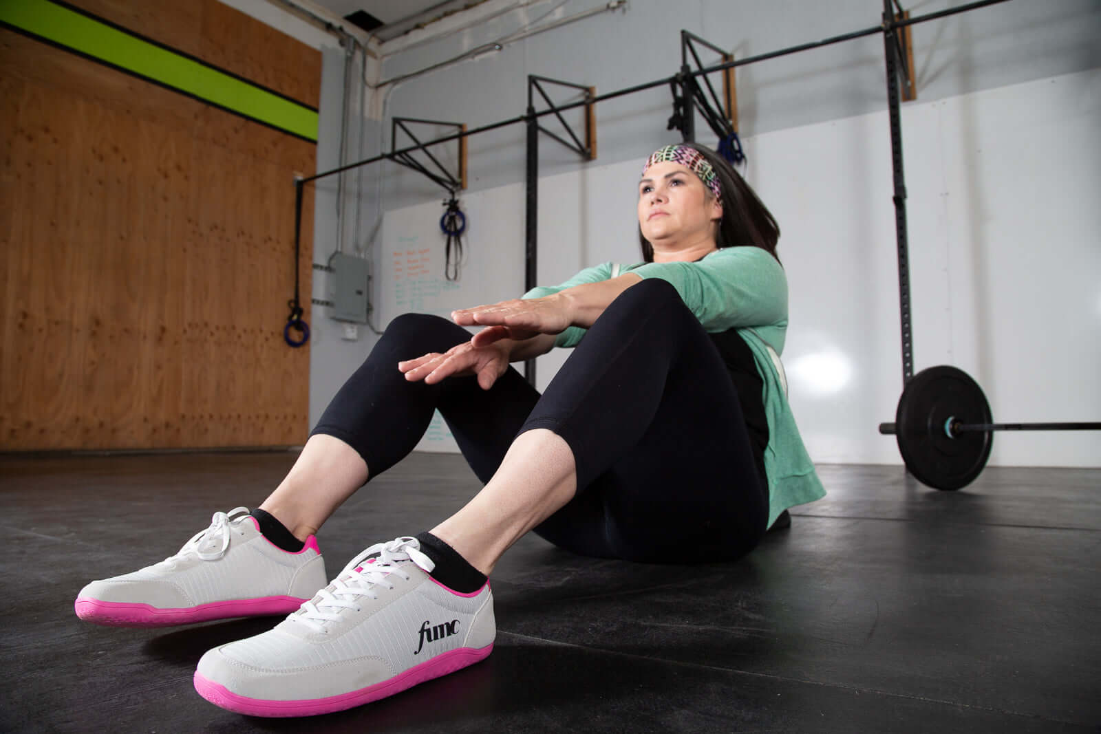 Person Doing sit-ups in Func Shoes